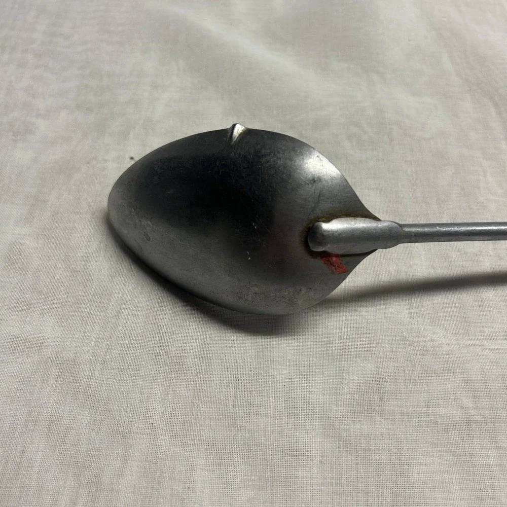 Vintage Genuine Stainless Steel Measuring Spoon Wooden Handle Kitchen Utensil